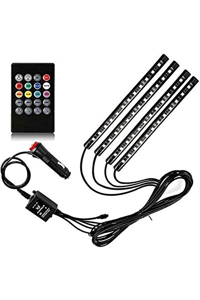 Generic Car RGB LED Strip Light Atmosphere Decoration Lamp Sound Music Active Interior Lights