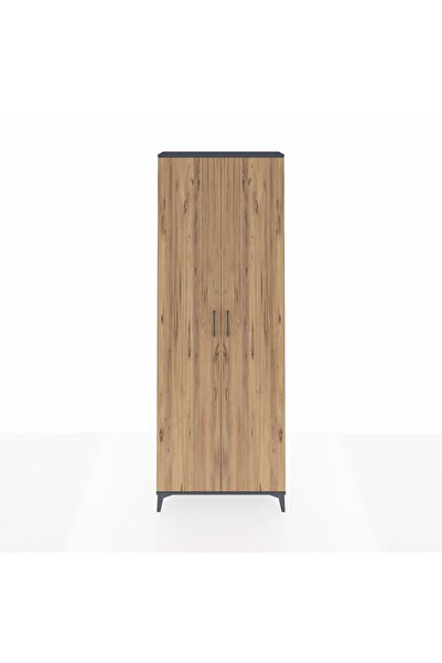 Dienni Arges Dolap 5 Raflı 2 Kapaklı 88x30x243 Antrasit-Çam