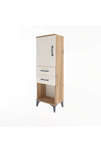 Dienni Arges Dolap 2 Raflı 2 Çekmeceli Tek Kapaklı 44x30x134 Çam-Aytaşı