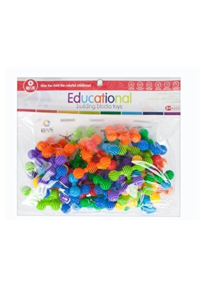 Toy Plastic Construction Blocks, Colored, 54 Pieces,