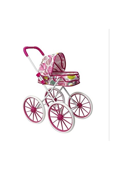 Toy Stroller for Dolls with Big Wheels, Pink, Dimensions 57 x 33 x 65 cm
