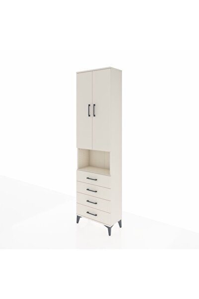 Dienni Arges Dolap 4 Raflı 4 Çekmeceli 2 Kapaklı 60x30x221 Aytaşı-Aytaşı