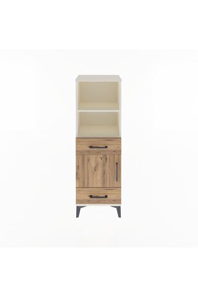 Dienni Arges Dolap 3 Raflı 2 Çekmeceli Tek Kapaklı 44x30x134 Aytaşı-Çam