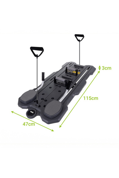 zola Foldable Pilates training board, extenders, push-up handles, LCD display, mat, 47 x 115 x 3 cm