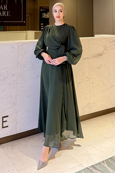 Tesettür Diyarı Sultan Model Yandan Bağlamalı Abiye