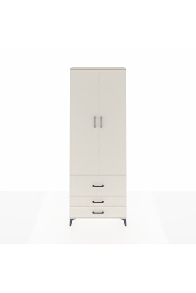 Dienni Arges Dolap Tek Raflı 3 Çekmeceli Tek Askılı 88x30x243 Aytaşı-Aytaşı