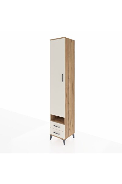 Dienni Hyperion Dolap 6 Raflı 2 Çekmeceli Tek Kapaklı 44x44x243 Çam-Aytaşı