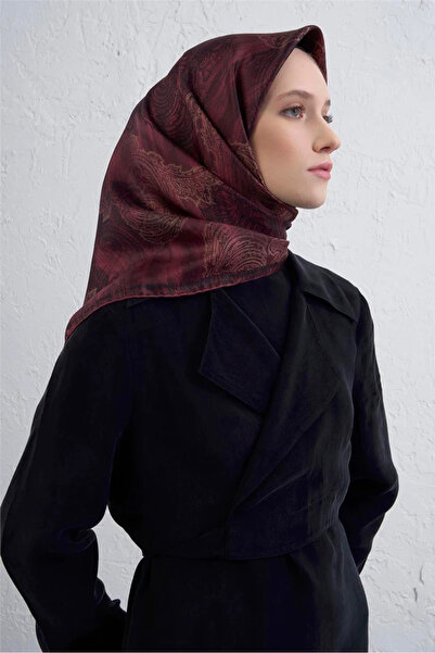 Armine Klasik Desenli Saf İpek Eşarp 9428D