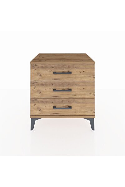 Dienni Hyperion Komodin 3 Çekmeceli 60x44x64 Çam-Çam