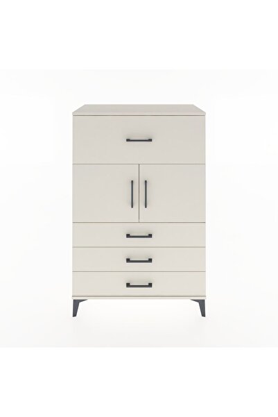 Dienni Hyperion Dolap Tek Raflı 4 Çekmeceli 2 Kapaklı 88x44x134 Aytaşı-Aytaşı