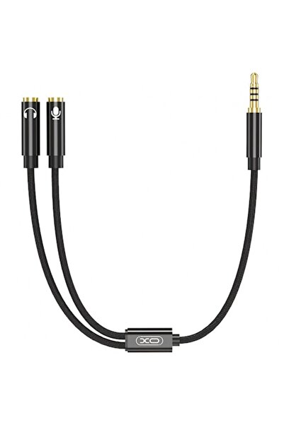 XO Design Adaptor audio NB-R197, 3,5 mm mascul la 2 x 3,5 mm mamă, 0,23 m, negru