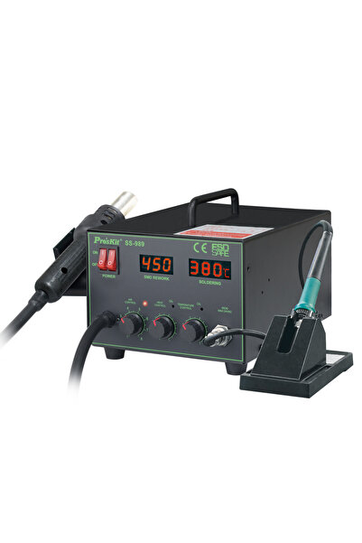 Proskit محطة إعادة العمل بالهواء الساخن SS-989B 2 في 1 SMD AC220~240V (700W)