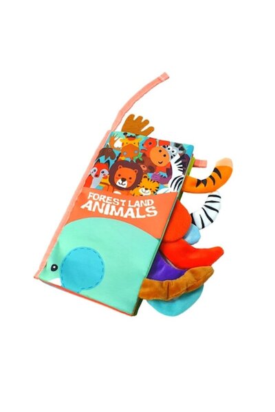OEM Carte senzorială șifonată pentru bebeluși cu animale colorate, Pădure