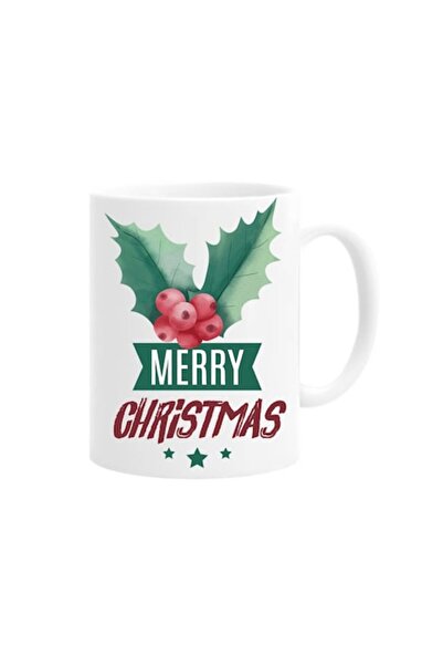 OEM Cană personalizată cu mesajul „Crăciun fericit”, design de Crăciun roșu ș...