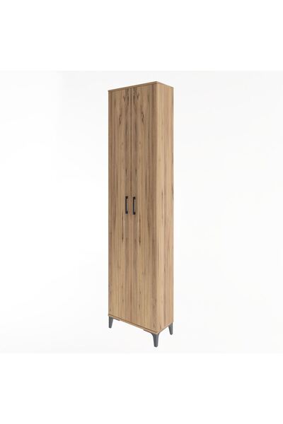 Dienni Arges Dolap 4 Raflı 2 Kapaklı 60x30x243 Çam-Çam