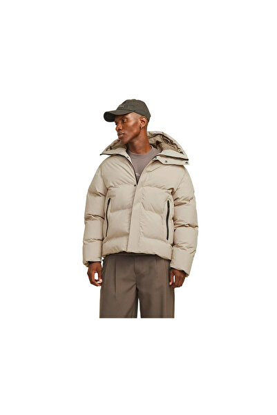 Jack & Jones Jack Jones Jcolpha Puffer Sn Erkek Günlük Mont 12261971-CROCKERY Krem