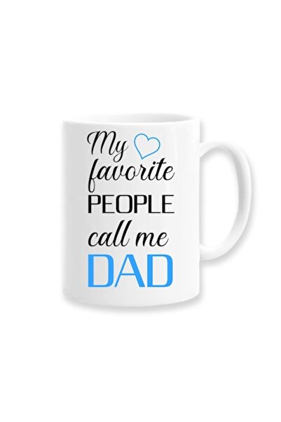 OEM Personalized mug for dad with message 'my favorite people call me dad', Betaprint, 330ml, white, cer