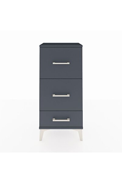 Dienni Arges Komodin 3 Çekmeceli 44x30x96 Antrasit-Antrasit