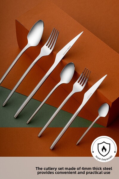 Emsan Arven 84 Piece Boxed Fork Spoon Knife Set for 12 Persons