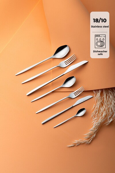 Emsan Alisa 84 Piece Boxed Fork Spoon Knife Set for 12 Persons