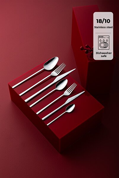 Emsan Alba 84 Piece Boxed Fork Spoon Knife Set for 12 Persons