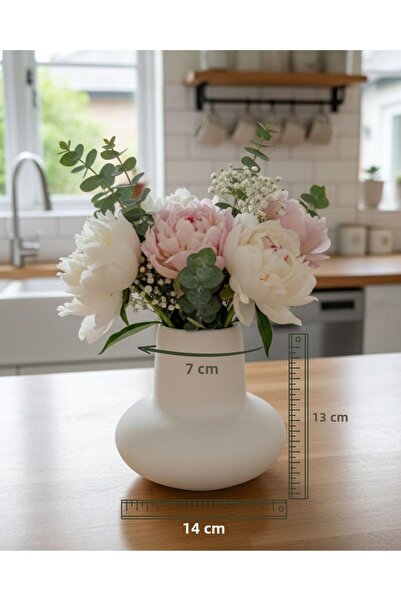 Basta Fiorire وعاء زهور صغير من الخرسانة، حامل أدوات المائدة، حامل أقلام، مزه...