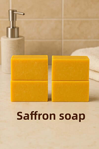 Newleaf 4 Pieces of Saffron Soap – Natural Soap with Skin Brightening & Antio...