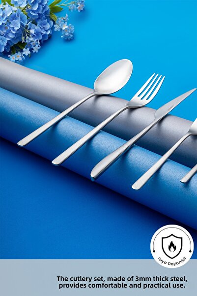 Emsan Bello 30-Piece Fork Spoon Knife Set for 6 Persons