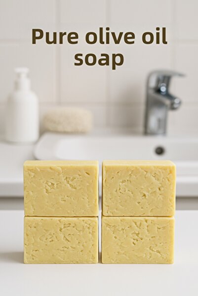 Newleaf 4 قطع من صابون زيت الزيتون النقي - 110 جرام للعناية التقليدية بالبشرة والشعر