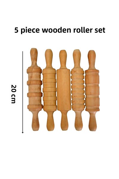 HOBBY HOUSE مجموعة من 5 أسطوانات خشبية