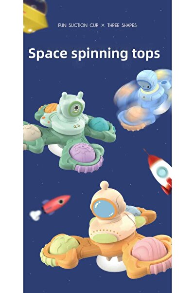 Schulzz 3Pcs Suction Cup Spinner Colorful Toy Sensory Toys for Babies Bath Toys