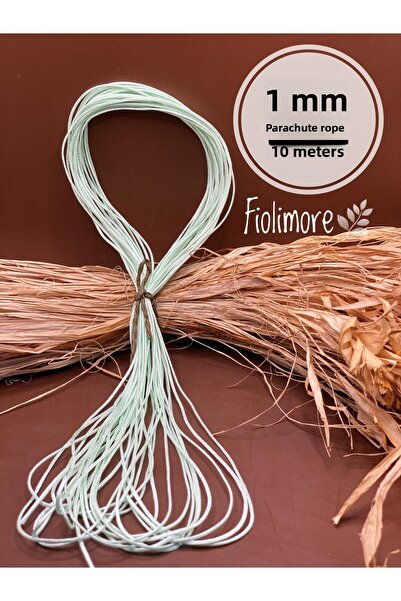 Fiolimore Snur de parașuta Verde apă 03 Culoare 1. calitate 10 metri Bijuteri...