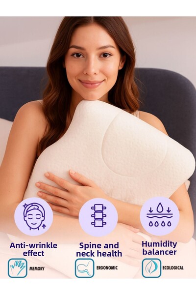 Biofix Pernă anatomică pentru gât VISCO Pernă ortopedică de frumusețe
