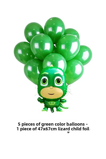 Evabrite Pijamaskeliler Foil Balloon Set - Lizard Child - Foil Balloon Birthday Party Set