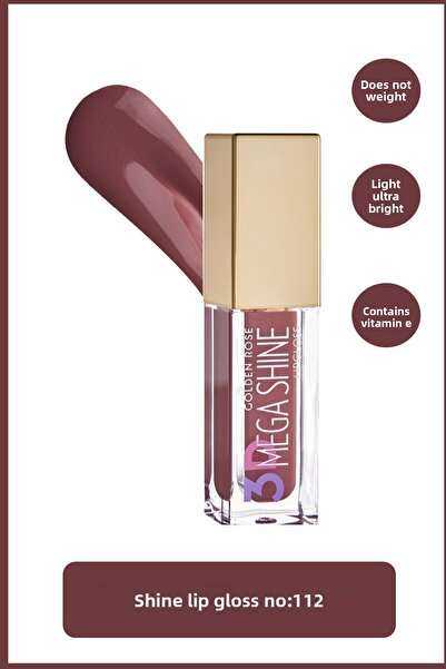 Golden Rose ملمع الشفاه جولدن روز ثري دي ميجا شاين رقم 112