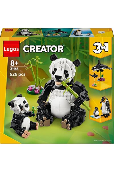 LEGO ® Creator 3 în 1 Animale sălbatice: Familia Panda 31165 - Set de construcție pentru vârste de 8 ani și peste (626 PIESE)