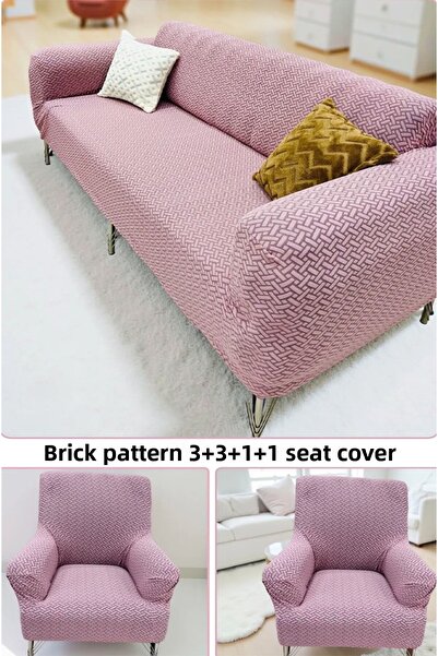 StarMall Model cărămidă jacquard 3311 Husă pentru scaun Canapea extensibilă H...