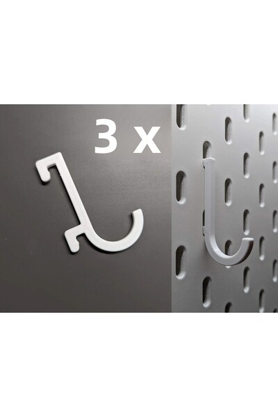 SORA DESIGN جهاز تنظيم لوحة الحائط بخطافات تعليق من سكاديس مكون من 3 قطع