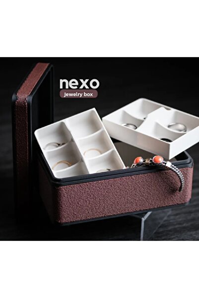 Vescarri صندوق مجوهرات نيكسو - منظم مجوهرات عصري مزخرف