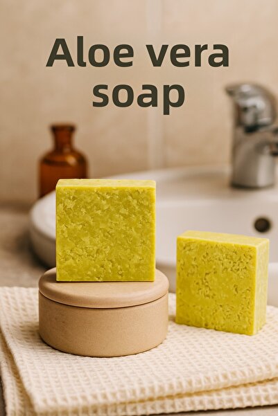 Newleaf 2 قطعة صابون الصبار – صابون عشبي مهدئ ومرطب 110 جرام