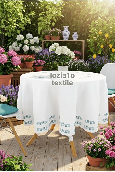 Çt Çeyizci Tekstil Round Tablecloth Digital Printed