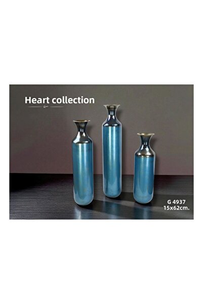 GÖNÜL Βάζο Μεταλλικό 14,5Χ62 εκ. Τυρκουάζ G4937