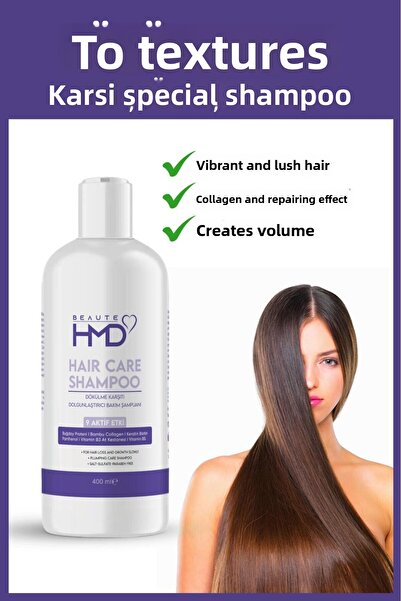 BEAUTE HMD شامبو مغذي بالكولاجين والكيراتين مضاد لتساقط الشعر وتطويل الشعر بسرعة
