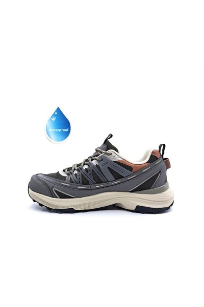 HUMTTO Waterproof Gray Khaki Men's Treking Outdoor Sports Shoes