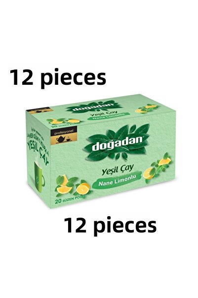 Doğadan شاي أخضر بالنعناع والليمون 20 عبوة - صندوق 12 (إد)