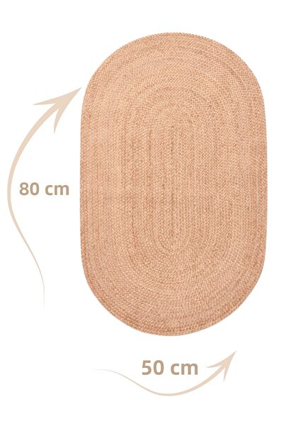 Salvia Dione Χαλάκι μπάνιου από ψάθινη γιούτα Διακοσμητικό που πλένεται αντιολισθητικό Φυσικό Χαλάκι Σαλόνι Κουζίνας Μπαλκόνι Χαλάκι δαπέδου