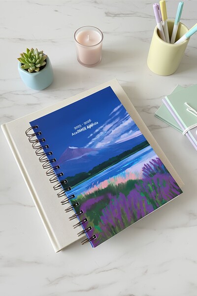 Fobinote مفكرة أكاديمية حلزونية A5 لعامي 2025-2026 بغلاف صلب أكاديمية آسيا