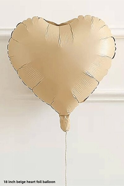 Bunloon Beige Color 18 Inch Heart Foil Balloon