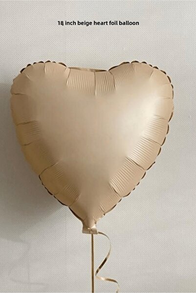 Bunloon Beige Color 18 Inch Heart Foil Balloon