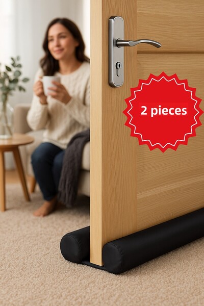 HASBY 2 bucăți anti-vânt sub ușă - burete pentru prag izolator de căldură, lumină, praf, zgomot rece